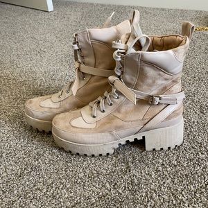 Tan Taupe High Too Boot